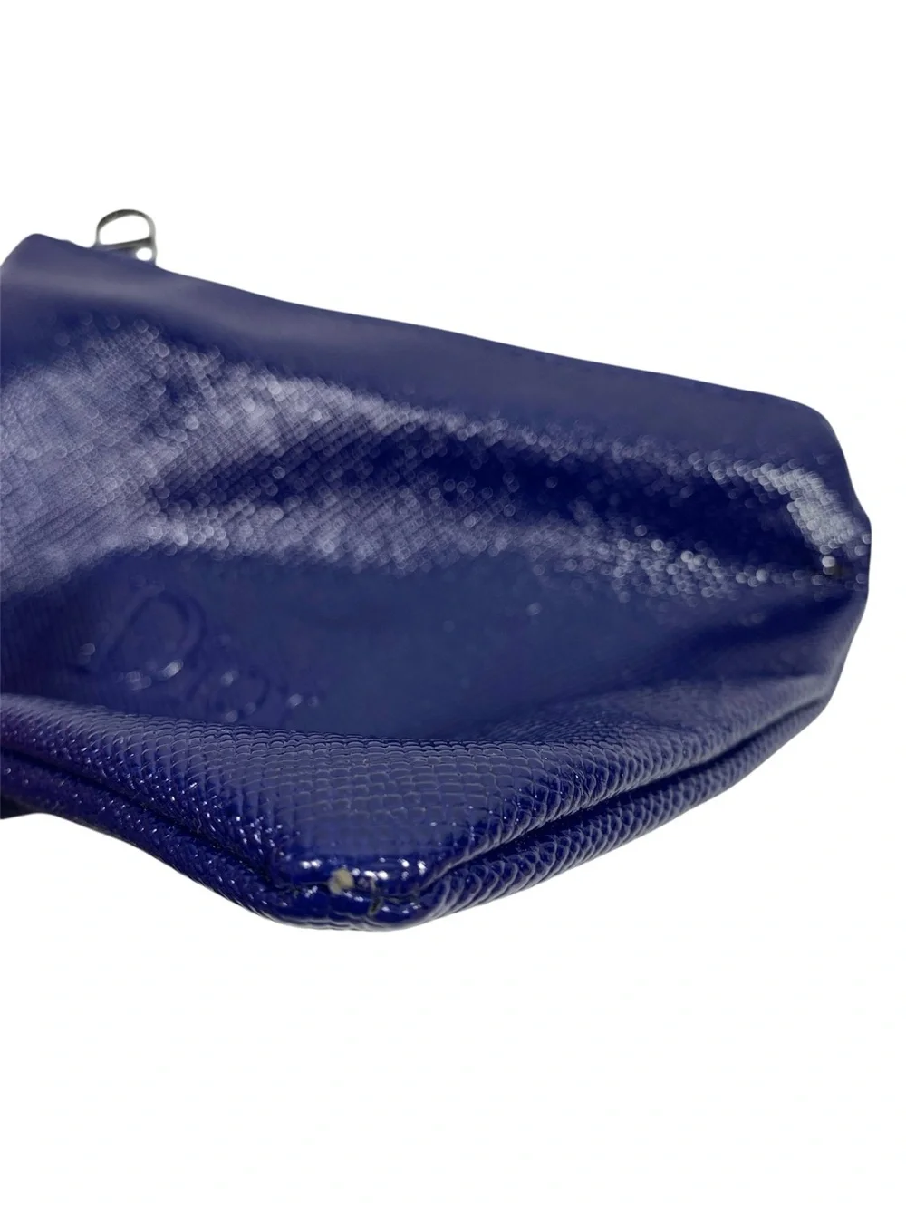 Dior Cosmetic Beauty Pouch VIP Leatherette Novelty GWP Deep Blue Embossed Logo